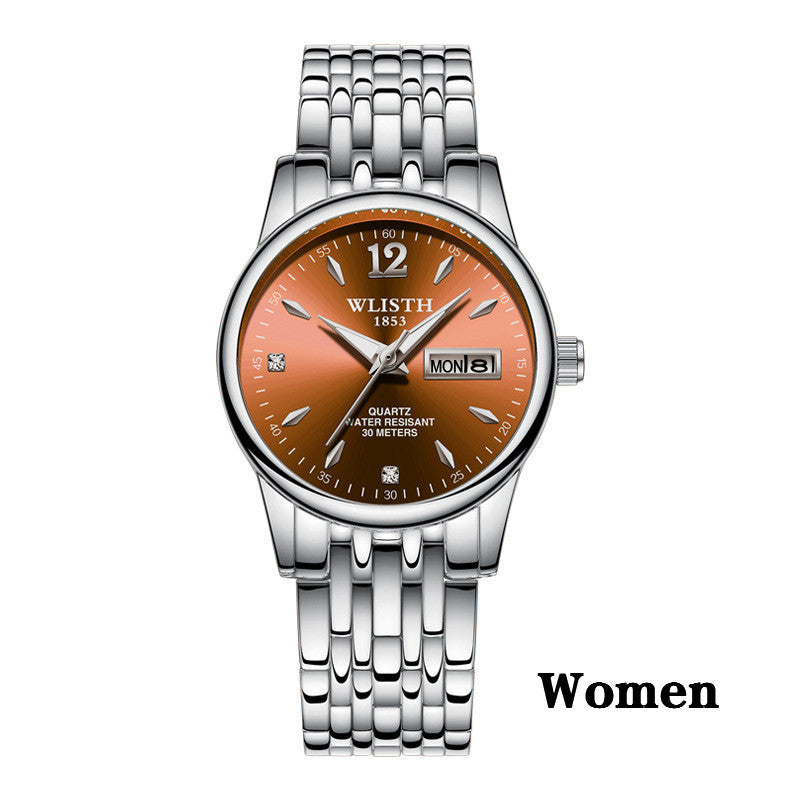 Femmes robe montre or Rose en acier inoxydable WLISTH marque mode dames montre-bracelet semaine Date Quartz horloge femme montres de luxe