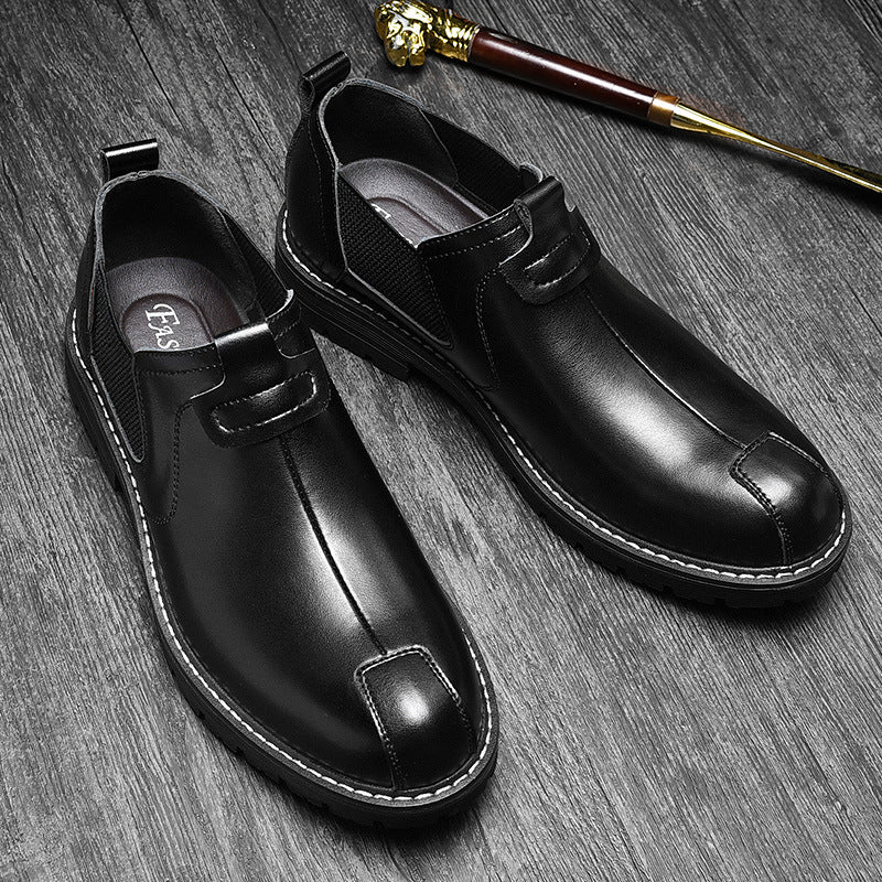 Casual läderskor män loafers