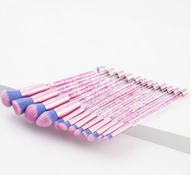 The New 7 Liquid Crystal Liquid Flow Cosmetic Brush Handle Make-up Kit Bag Valve
