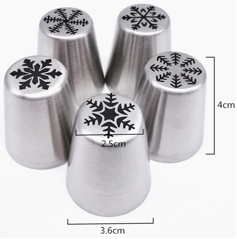 Douille de décoration de gâteau en acier inoxydable 3 en 1, édition limitée, style noël, édition limitée