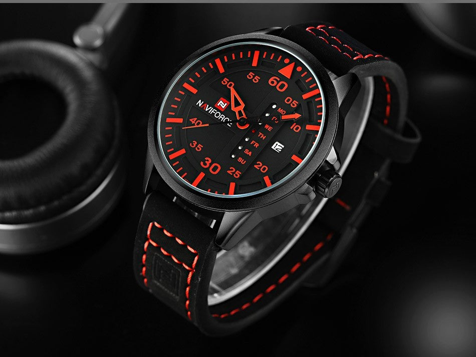 Top marque de luxe NAVIFORCE hommes montres de sport hommes Quartz Date horloge homme en cuir armée militaire montre-bracelet Relogio Masculino