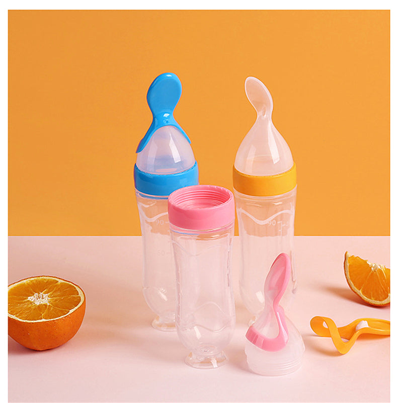 Cuillère à riz d'entraînement en Silicone, complément alimentaire à céréales pour nourrissons, mangeoire sûre