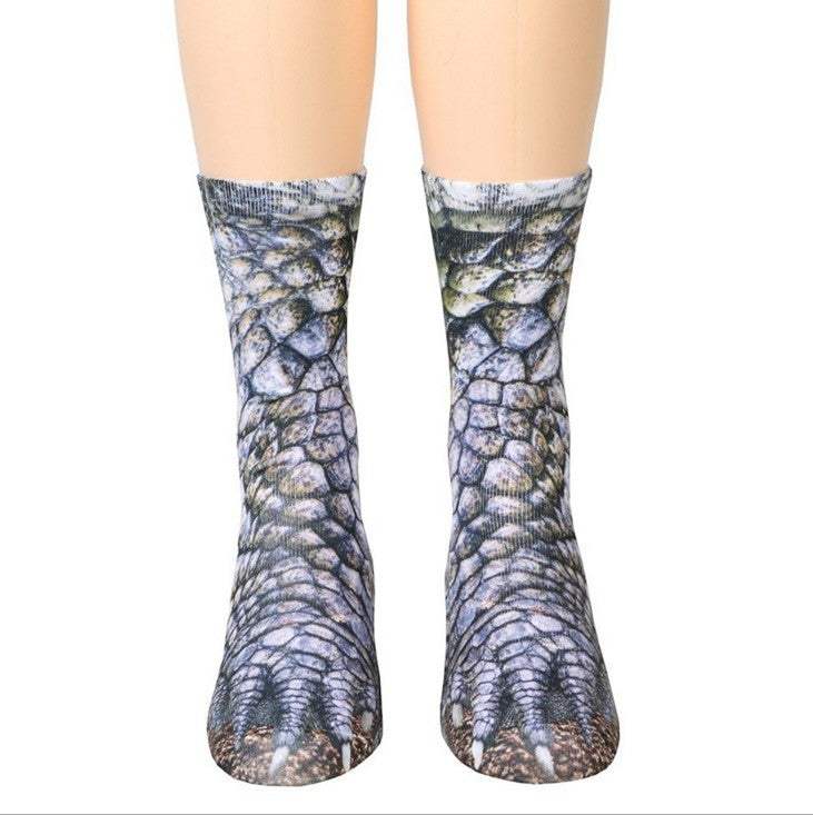 Chaussettes patte d'animal 3D chaussettes griffes de chat mignonnes chaussettes longues unisexes