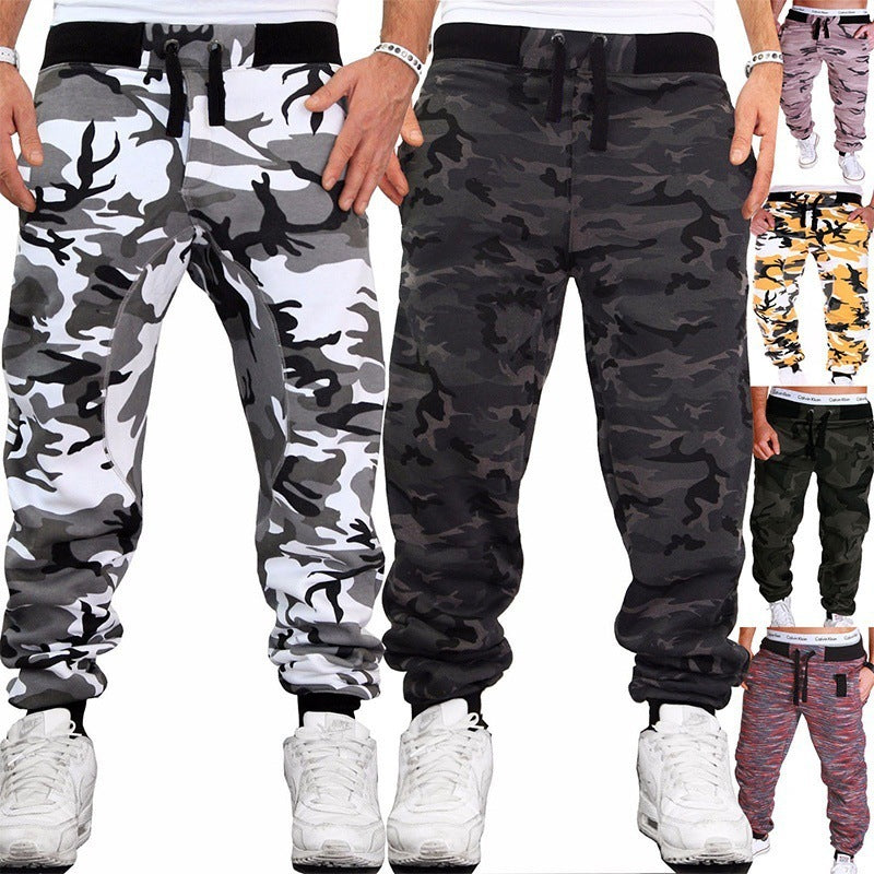 Kamouflagebyxor Herr Hip Hop Casual Byxor Lösa byxor Mode Urban Mid Waist Byxor