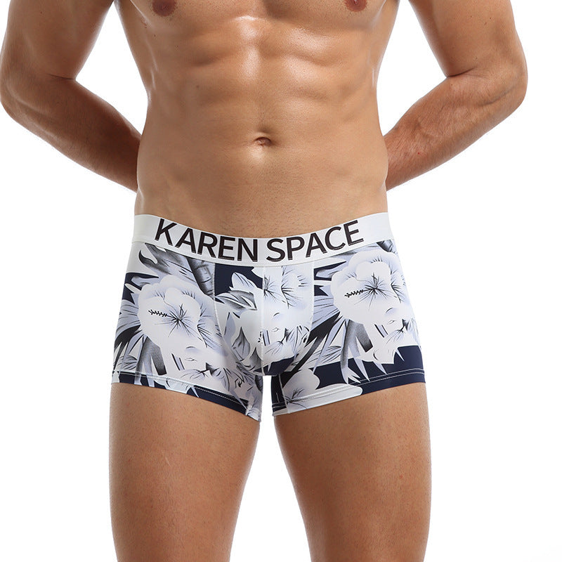 Issilkesmönstrade boxershorts med tryck