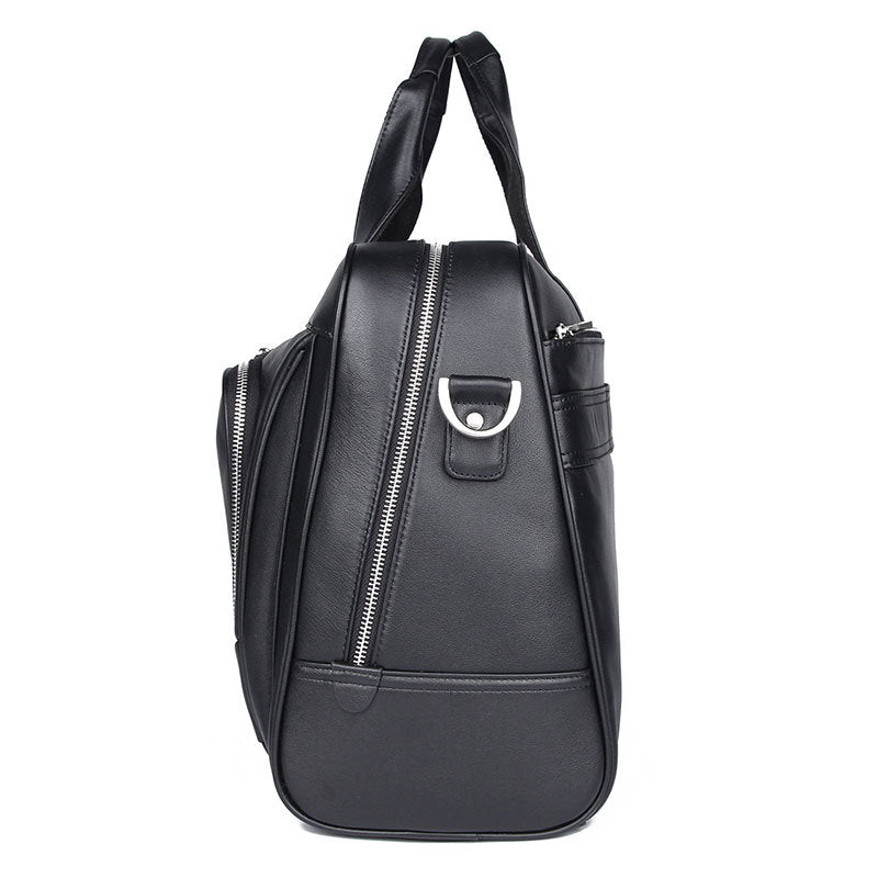 Nouvelle mallette d'affaires en cuir première couche de peau de vache sac pour hommes en cuir Nappa 17 pouces pochette d'ordinateur