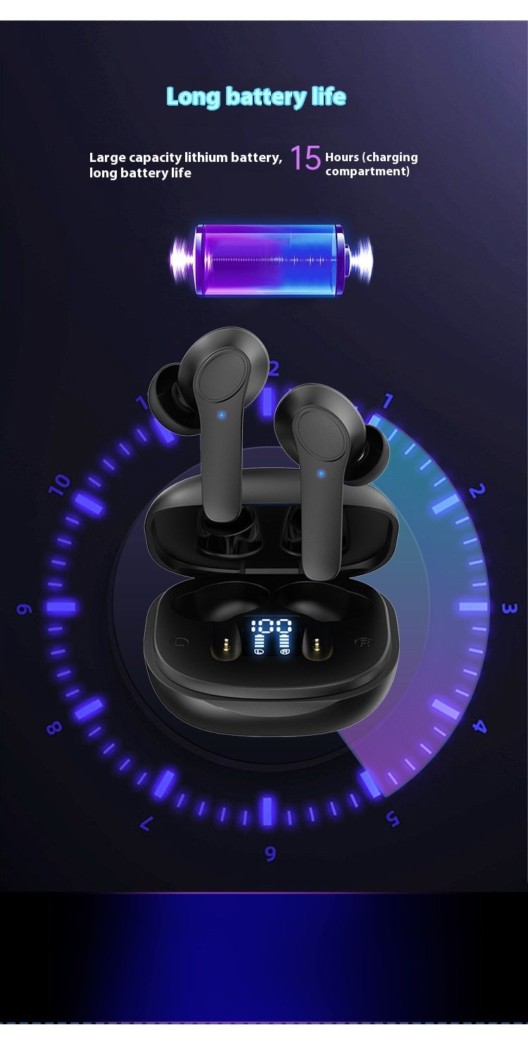 Trådlösa Bluetooth-kompatibla översättningshörlurar Bärbar In-ear-översättare