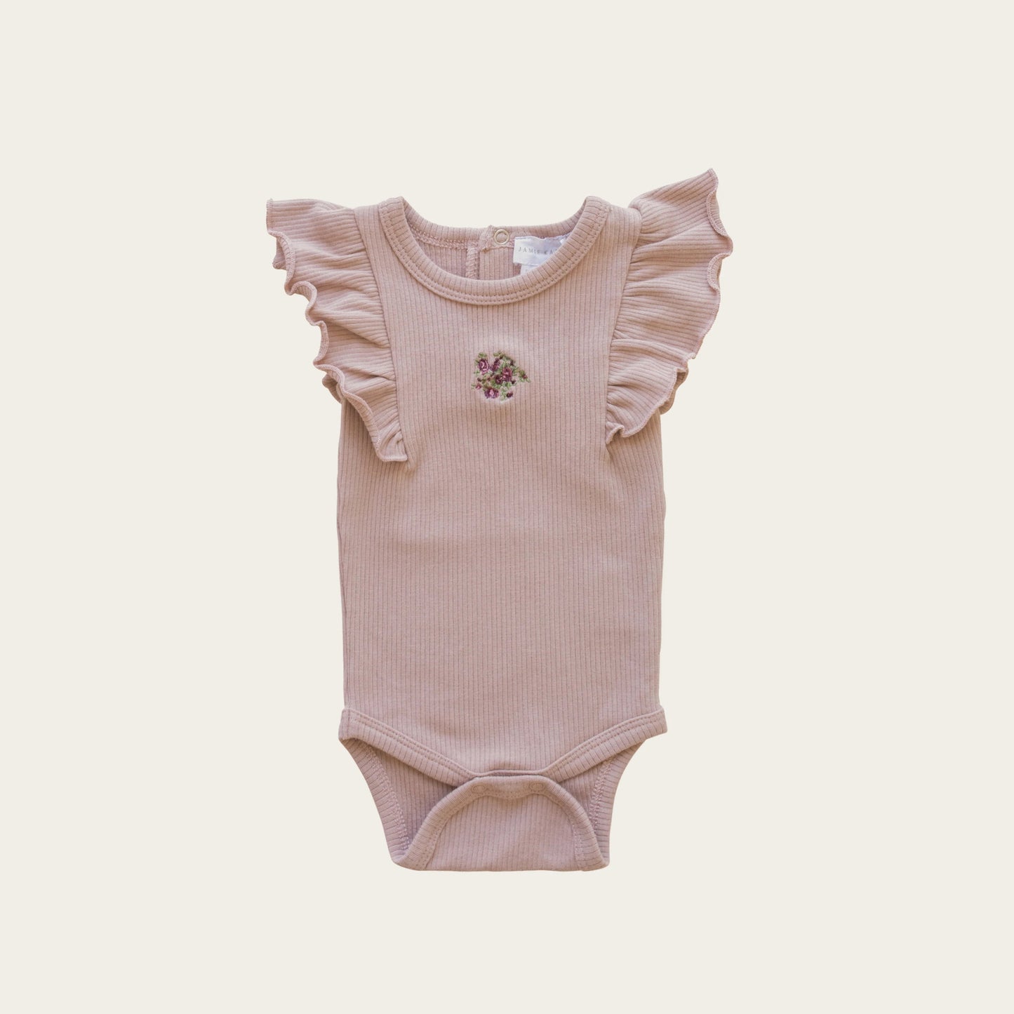 Rose Grey Broderade Stickning Baby Barnkläder