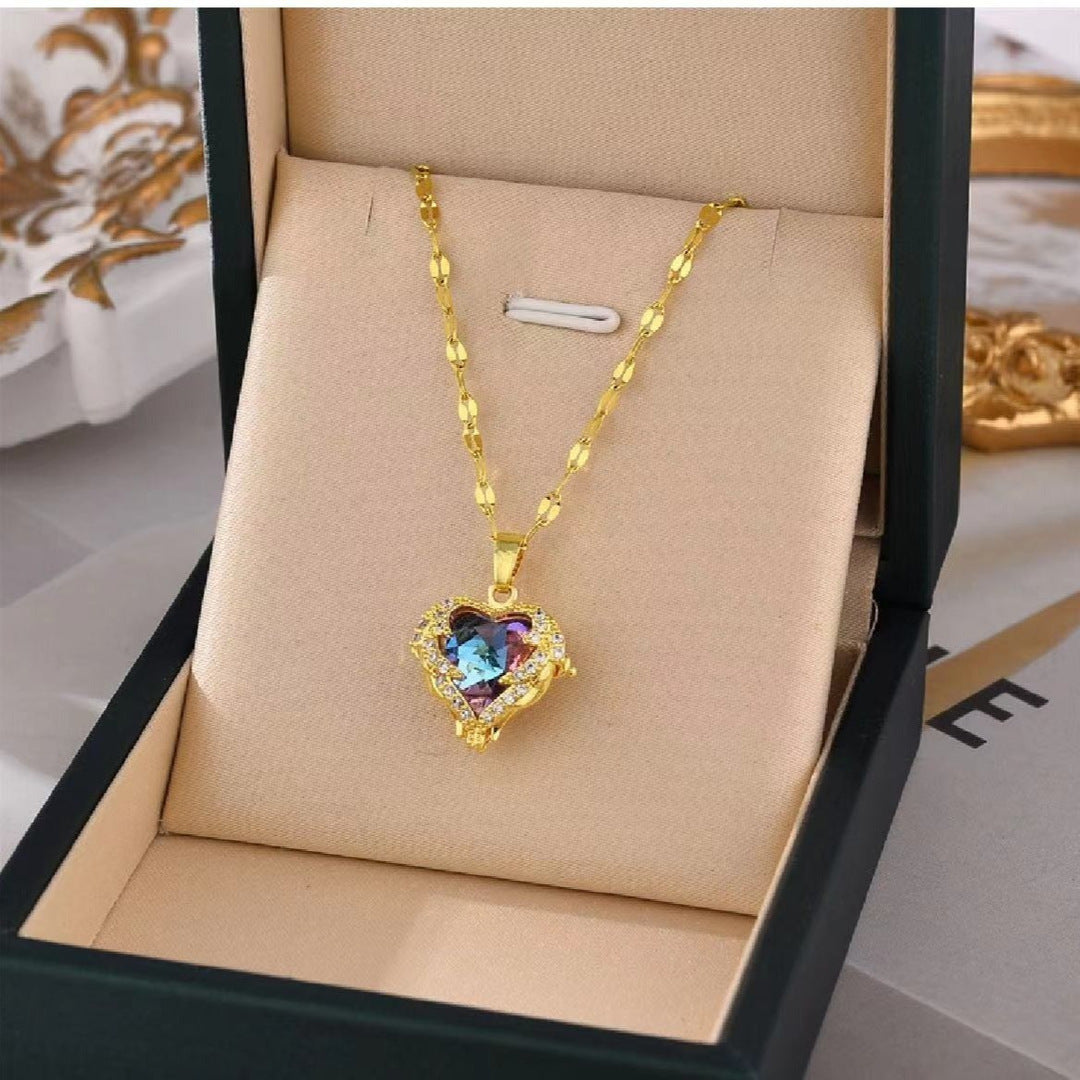 Titanium Steel Ocean Heart Titanium Steel Necklace For Women