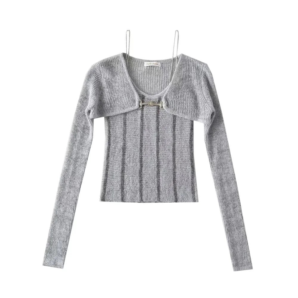 Spice Slim Stripe Bottom Cami Long Sleeve