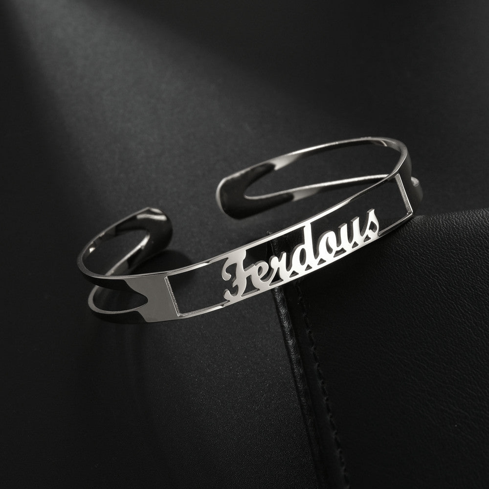 Electroplated English Alphabet Bracelet