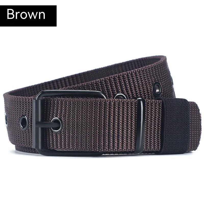 Lengthened Porous Pin Buckle Canvas Belt Universal - Inclusive Comfort