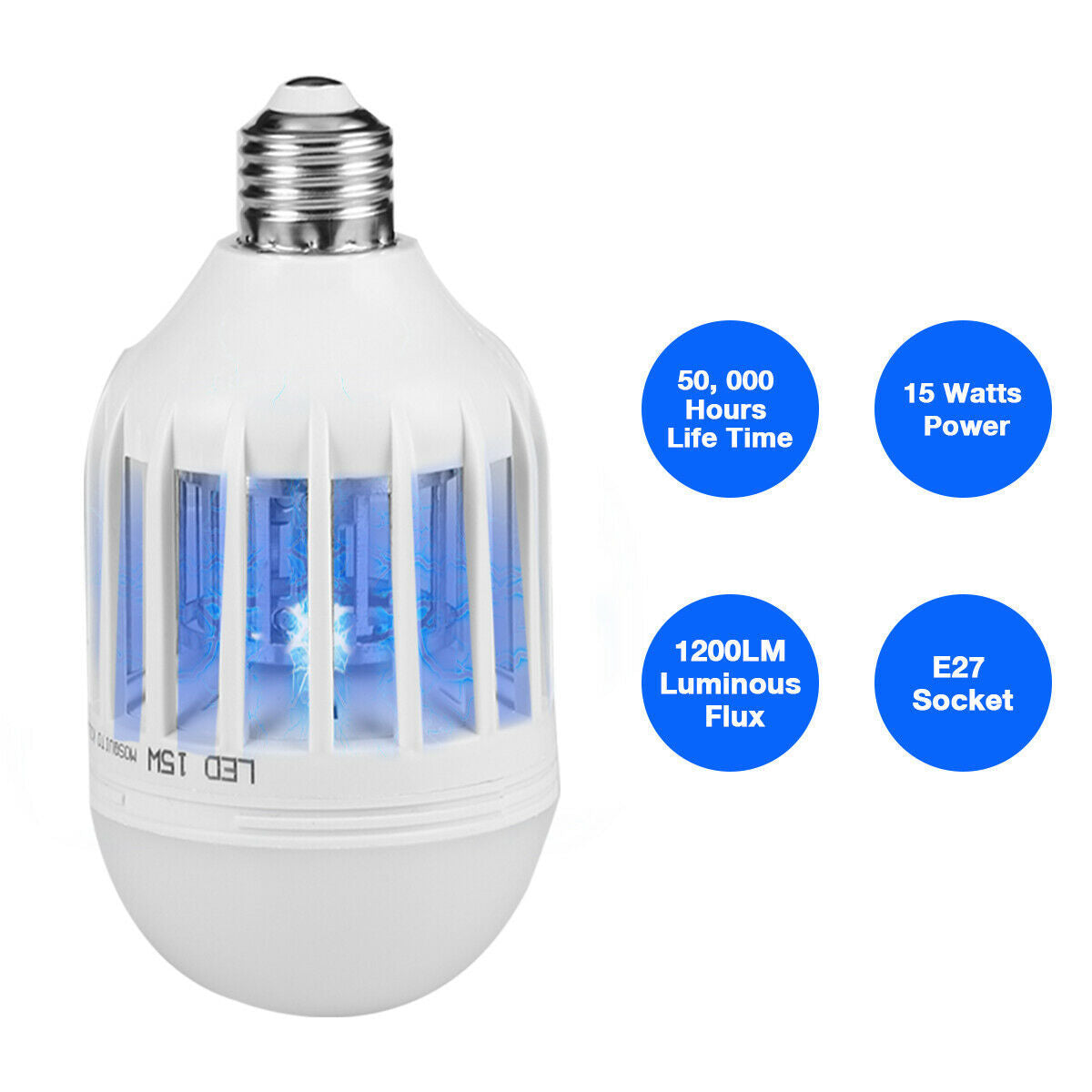 Bug Zapper ampoule moustique lampe piège à mouches tueur intérieur extérieur insecte E26 E27