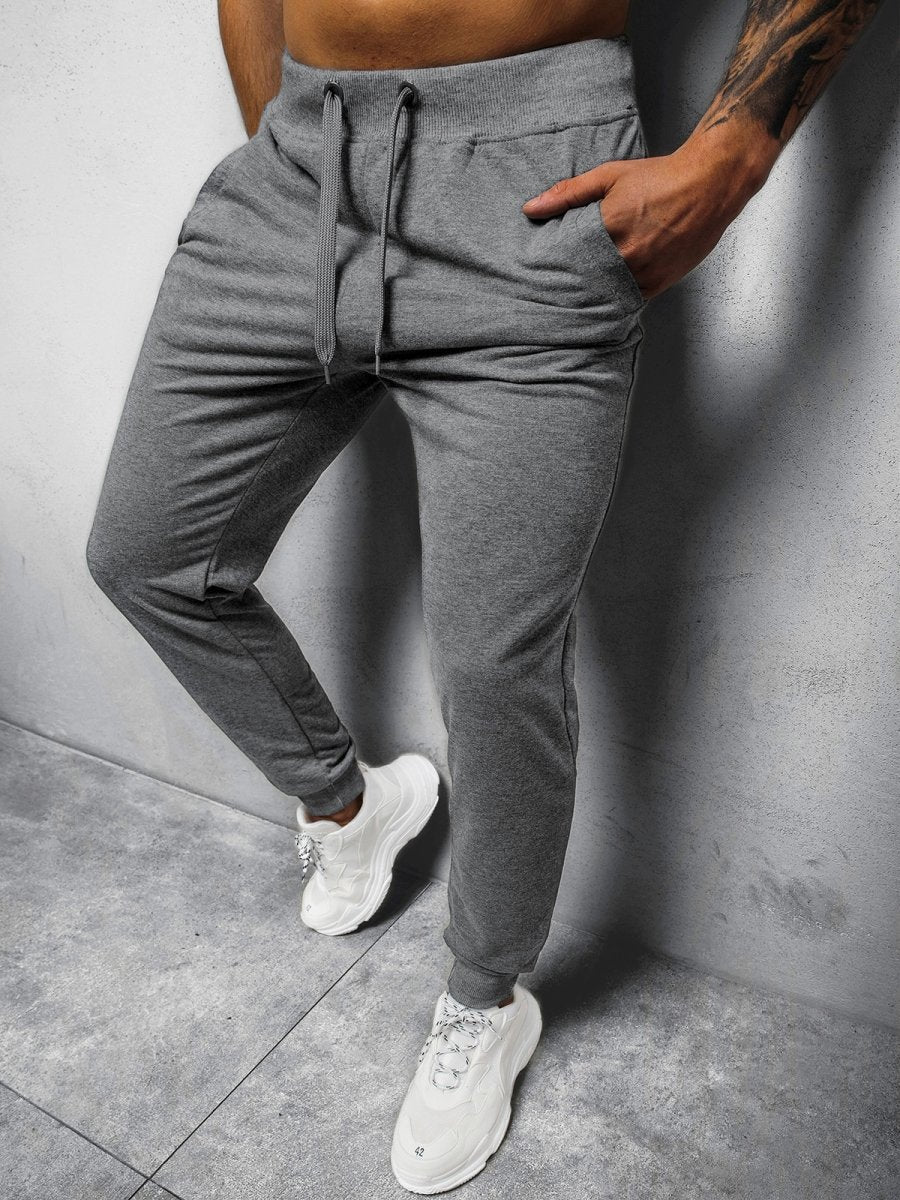 Män varma sportbyxor plus kashmir Casual