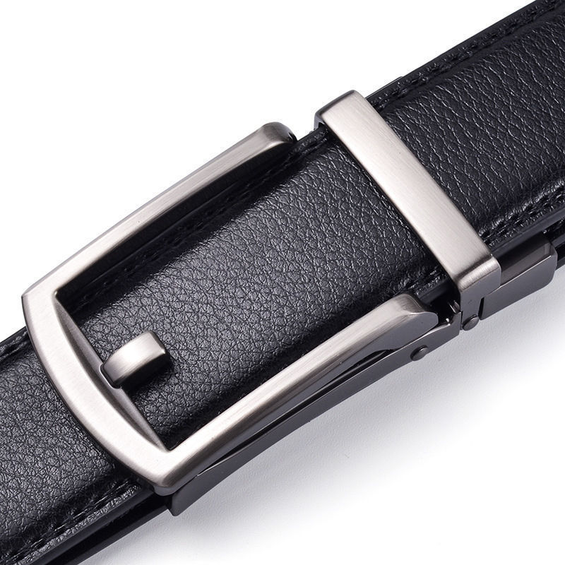 Men's Premium Two-Layer Cowhide Leather Belt Automatic Buckle - Elite Construction