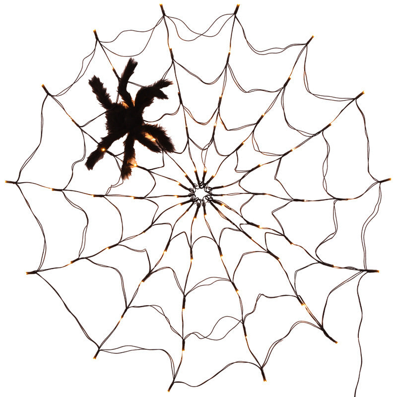 Guirlande lumineuse Led en toile d'araignée pour Halloween, 5v, contrôleur de fête, 8 lumières en filet, lampe d'ambiance pour fête en plein air