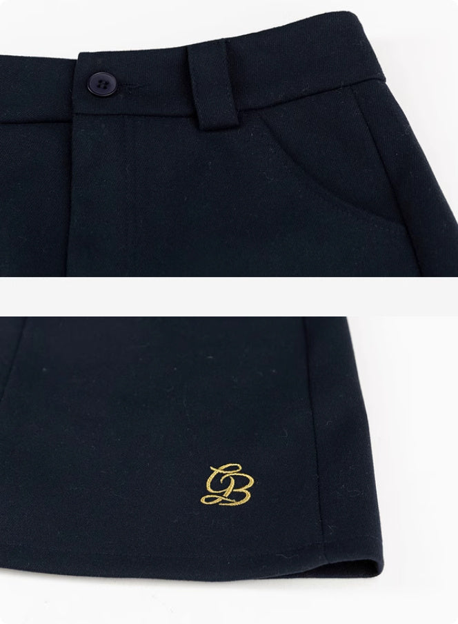 Professional American Navy Blue A-Line Skirt - Classic Design (High-Quality Fabric, Flattering Silhouette, Versatile Styling)