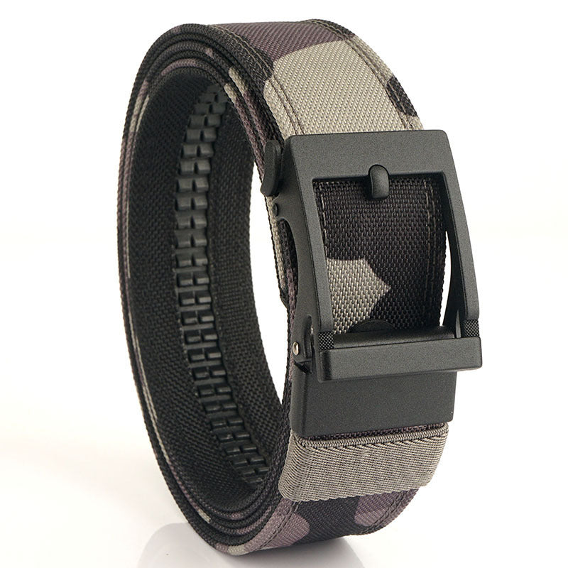 Men's Outdoor Casual Dual-Use Automatic Buckle Belt - Thickened Hardened Double-Layer