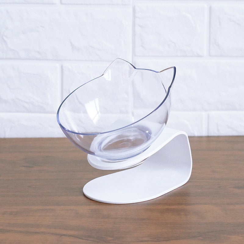 Cat Double Bowl - Elevated 15° Tilted Design for Neck Protection