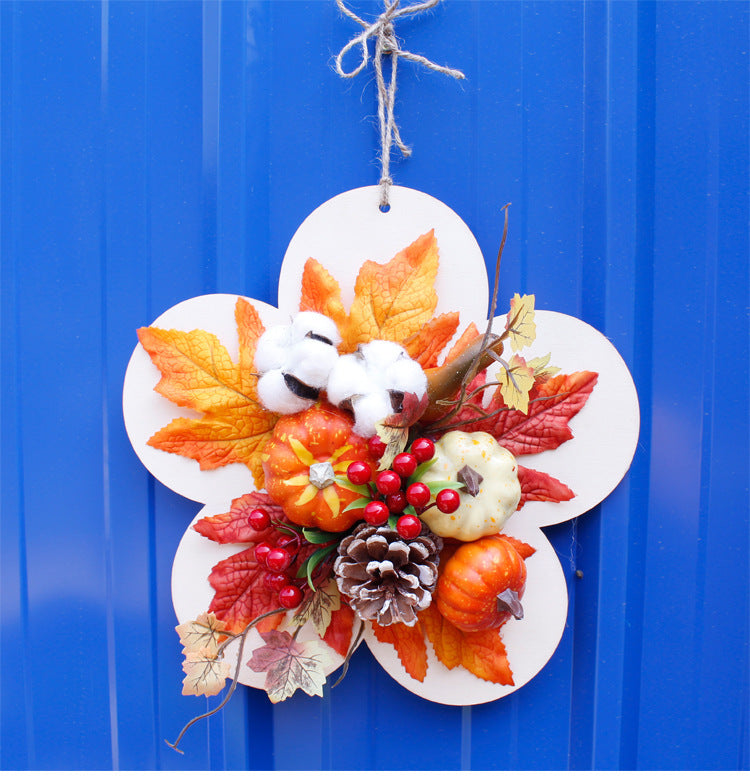 Guirlande de Simulation de citrouille, feuille de givre, Halloween, Thanksgiving, automne, accessoires de décoration pour la maison