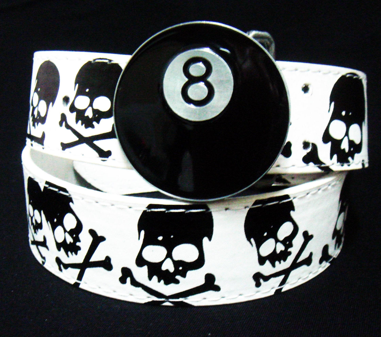 Men's New Black Graffiti Riveted Pant Strap Belt - Street Expression