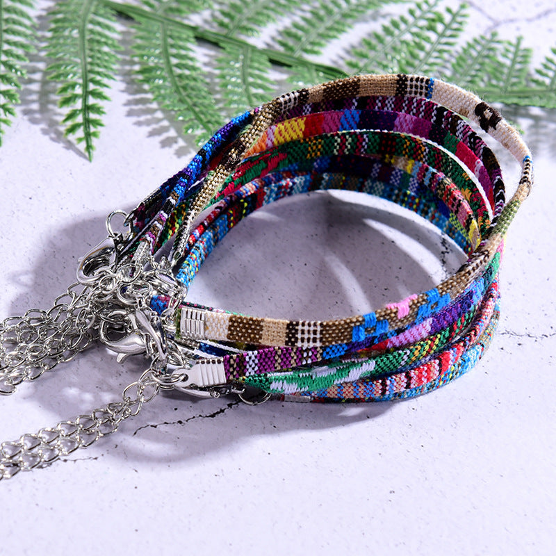 Chaîne de couleur bohème, Bracelet de cheville, bijoux faits à la main