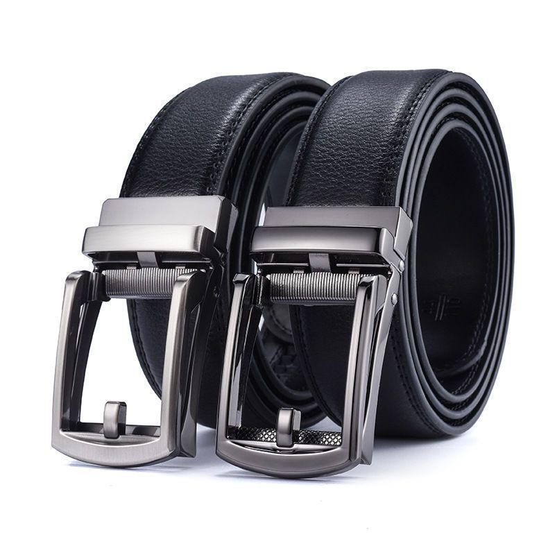 Men's Premium Two-Layer Cowhide Leather Belt Automatic Buckle - Elite Construction