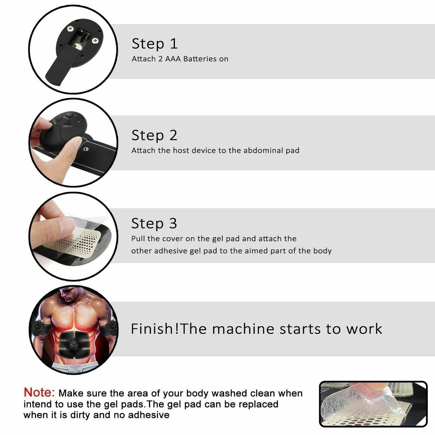 Elektrisk Muscle Toner Machine ABS Toning Bälte Simulering Fat Burner Belly Shaper