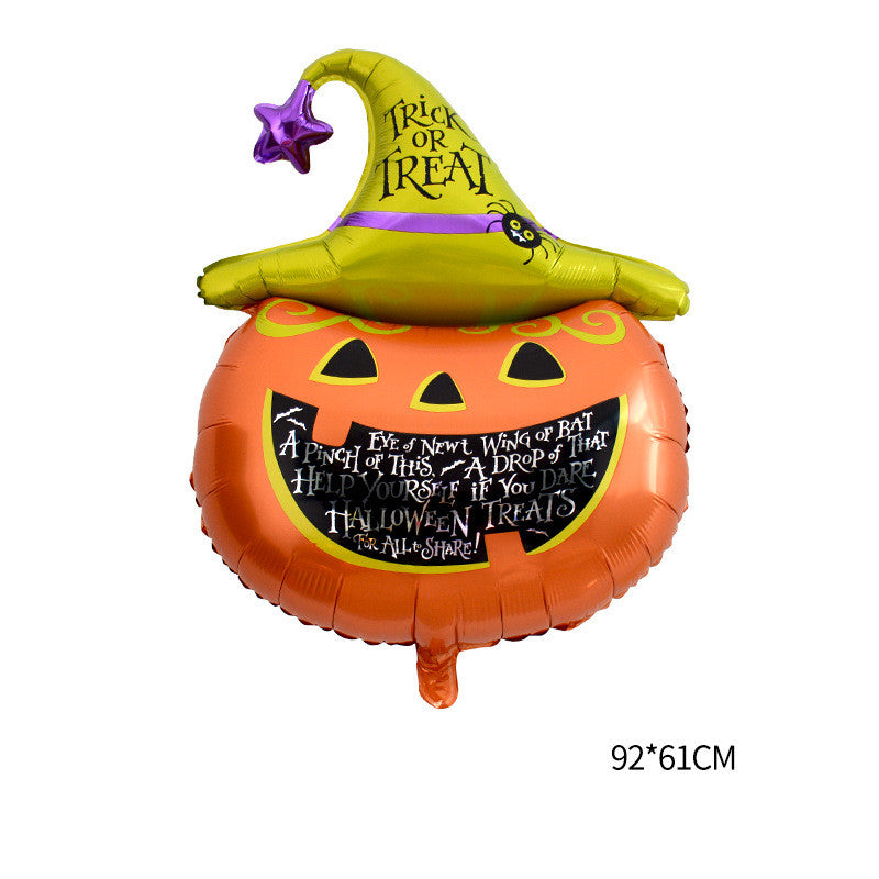 Halloween Ballons Scène De Fête Citrouille