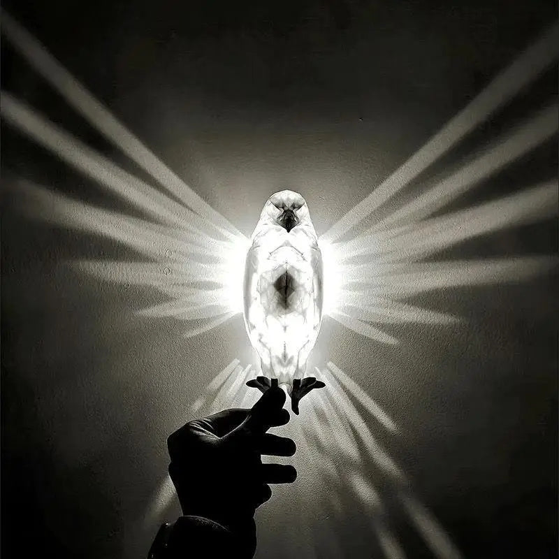 Lampe murale moderne et créative en forme d'oiseau, projecteur en forme d'aigle et de hibou, lumière d'ambiance, impression 3D, éclairage corporel, luminaire décoratif d'intérieur