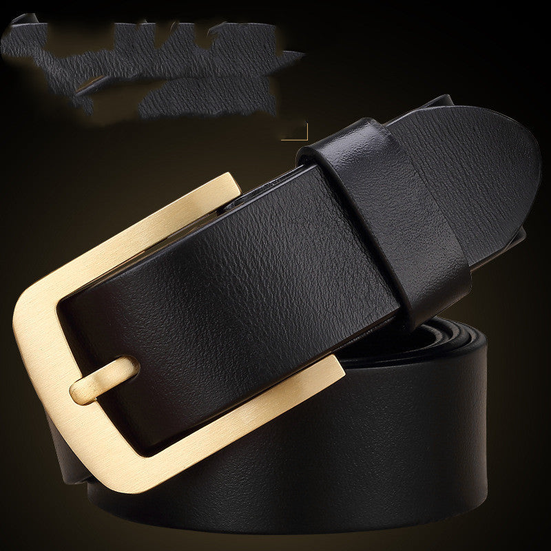 Men's Casual Retro Brass Pin Buckle Belt - Vintage Elegance