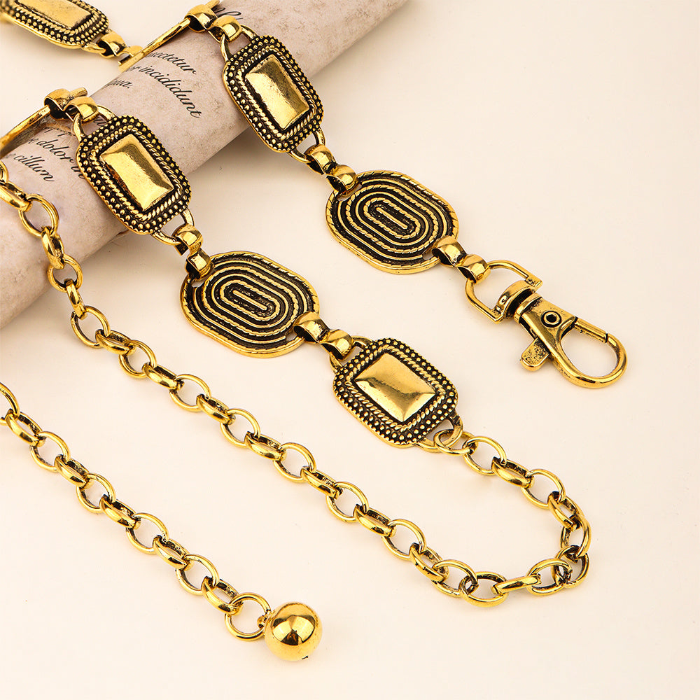Women's European American Cross Border Waist Chain Boho Style Thin Metal - Global Fusion