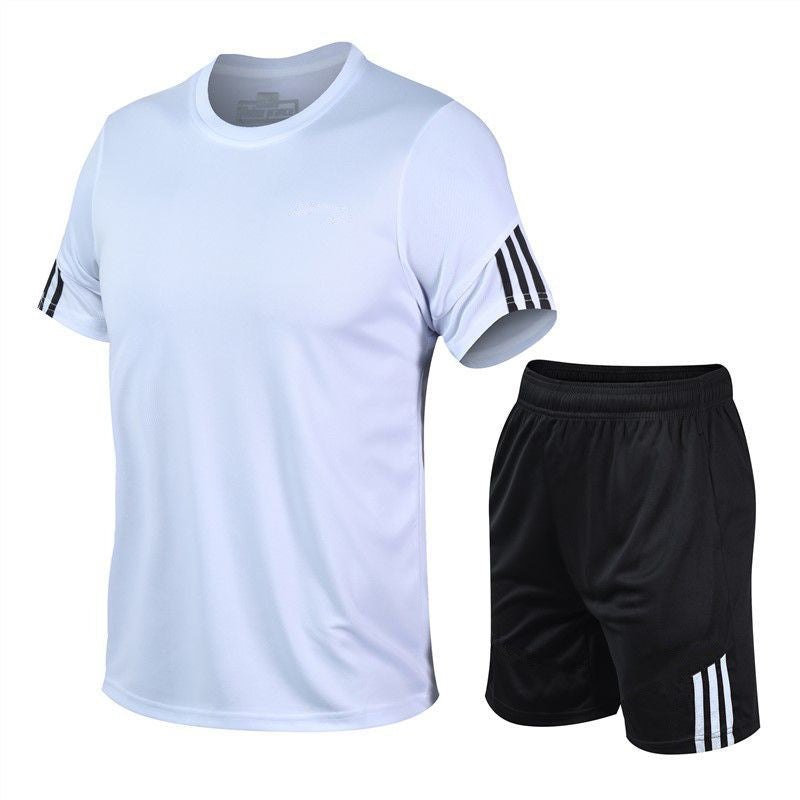 Costume de sport pour hommes, survêtement de course, vêtements de sport deux pièces à séchage rapide