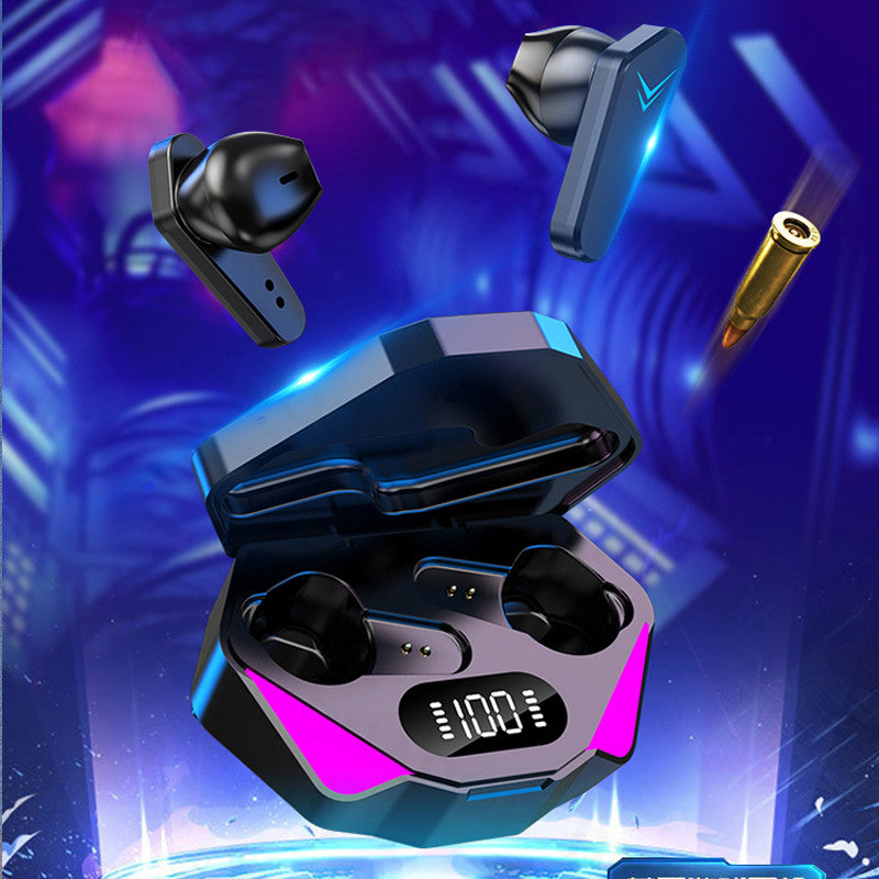 Trådlösa spelhörlurar No Delay Brusreducering Bluetooth-hörlurar HIFI-ljud E-Sport Game Headset med mikrofon