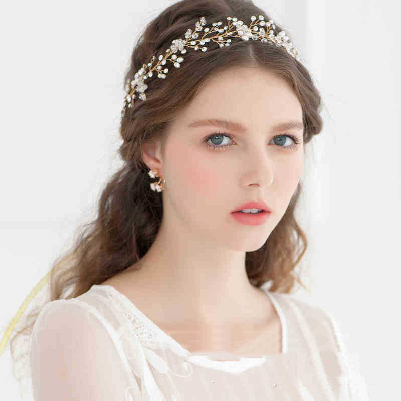 Couvre-chef en perles de style de mariage à la mode