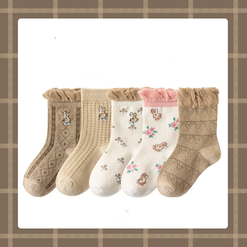 Chaussettes en coton pour enfants, animaux de dessin animé