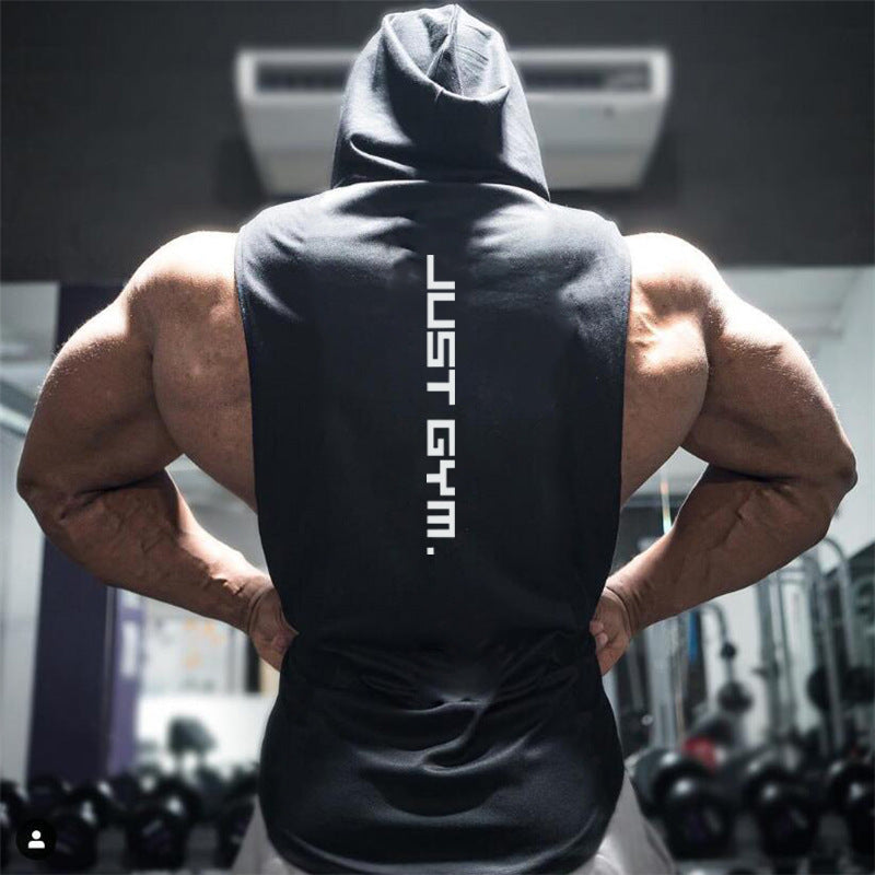 Gilet de fitness pour hommes, vêtements amples à capuche