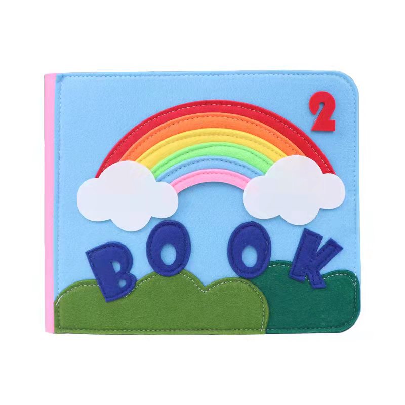 Planche en feutre pour enfants, 3D, apprentissage éducatif en trois dimensions, Non tissé, arc-en-ciel, livre d'histoire pour l'éducation précoce
