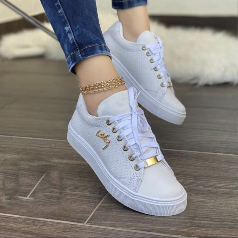 Platta Sneakers Damer Andas Snörskor För Flickor