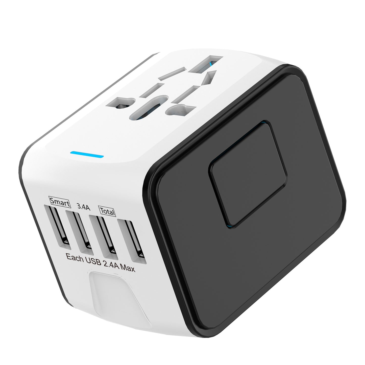 Multifunktionell reseladdningsdocka med 4 USB-omvandlare