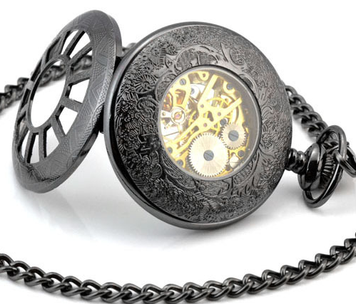 Windmill Twelve-Hole Hollow Luminous Flip Retro Mechanical Pocket Watch - Intricate Modern Nostalgic Standout Watchmaking
