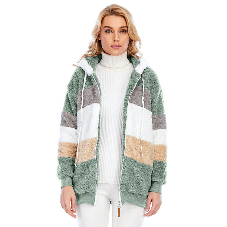 Vinter tjock varm Teddy Coat Kvinna revers Long bras moelleux cheveux falska päls Jack ou Kvinnliga knappar Fickor blixtlås Overcog et