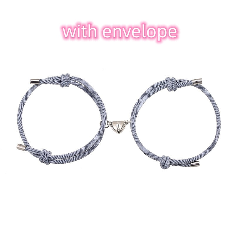 Enkelt Nylon Love Magnetic Armband