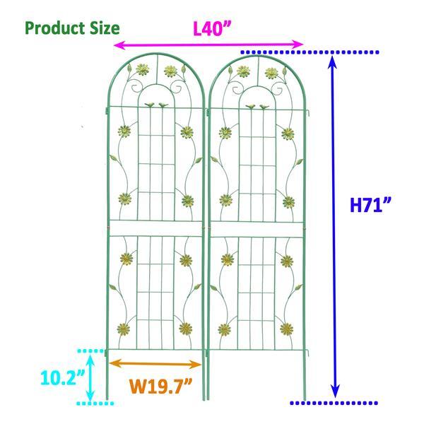 Summer Home Vacation - Metal Garden Trellis for Climbing Plants, Outdoor Flower Stand