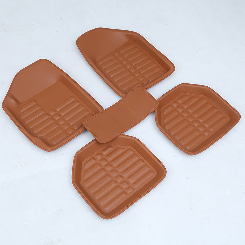 Premium Leather Car Floor Mats - Universal Fit - Waterproof Protection - Multiple Colors Available