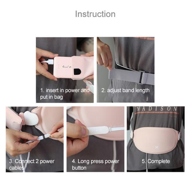 Uppladdningsbart avslappningsplåster för menstruationssmärta och massagebälte