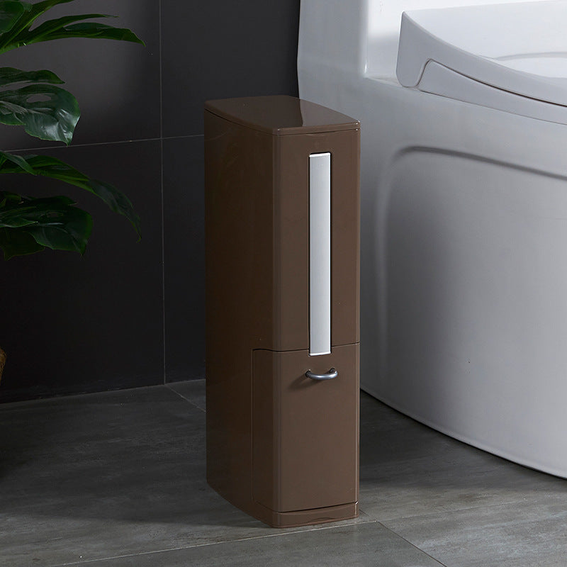 Creative Toilet Brush Set - Waste Basket Trash Can with Garbage Bag Storage