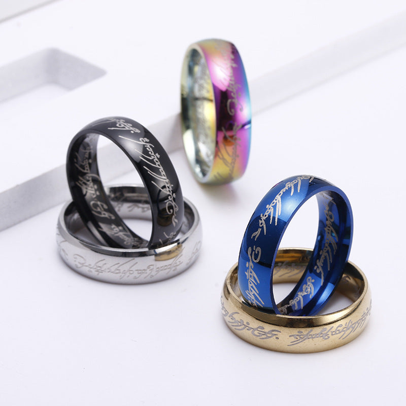 Ringring av titanstål för män