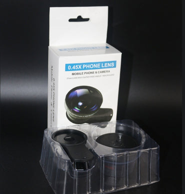 Kit d'objectif de téléphone 0,45x super grand angle et objectif super macro 12,5x caméra HD Lentes