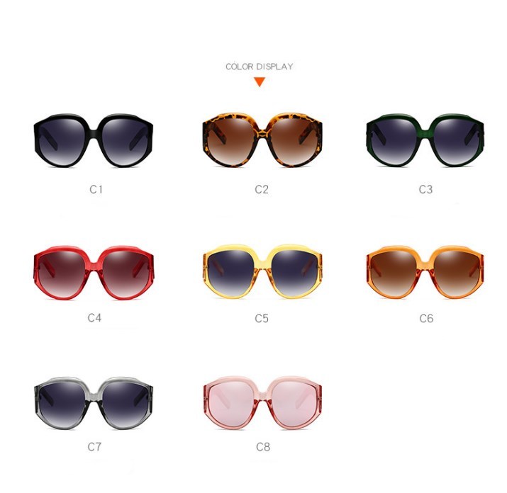 Nouveauté surdimensionné femmes lunettes de soleil rondes mode dames montures Olive lunettes
